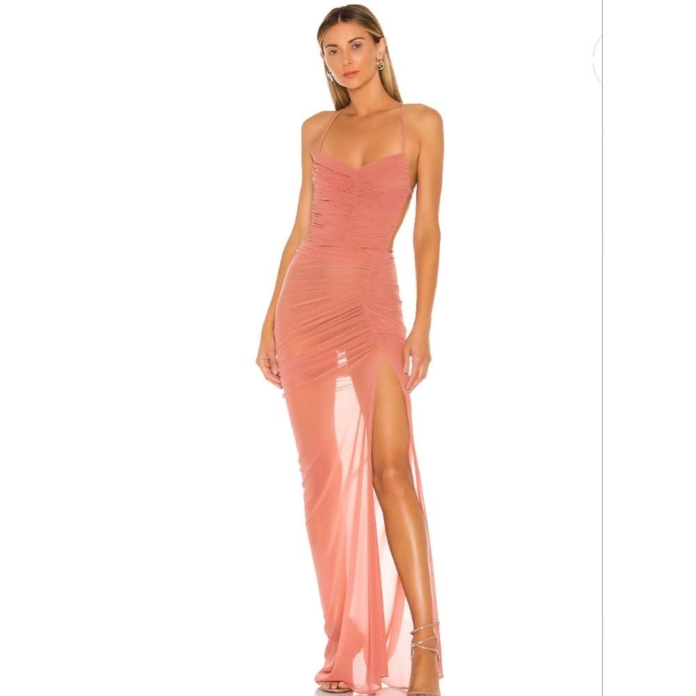 Michael Costello Pink Maxi Dress - Worn Once, Like New!